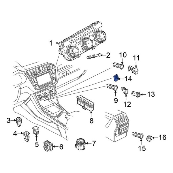 Volkswagen OE 1J0919321 12 Volt Accessory Power Outlet Connector