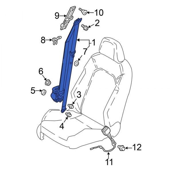 Seat Belt Lap and Shoulder Belt