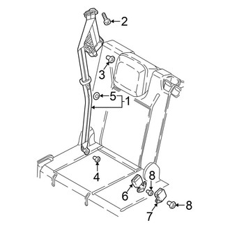 Volkswagen OE - Restraint Systems - Third Row Seat Belts