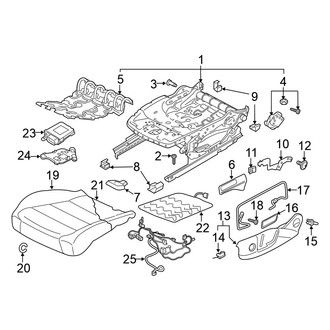 Volkswagen OE - Seats & Tracks - Front Seat Components (Manual Seat, Passenger Side, Seat Cushion), (S / SE / SEL / SEL Premium)