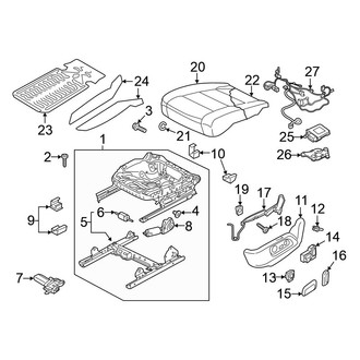 Volkswagen OE - Seats & Tracks - Front Seat Components (Passenger Side, Power Seat, Seat Cushion), (SEL R-Line)