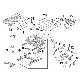 Volkswagen OE - Seats & Tracks - Front Seat Components (Driver Side Power Seat, Seat Cushion Components)