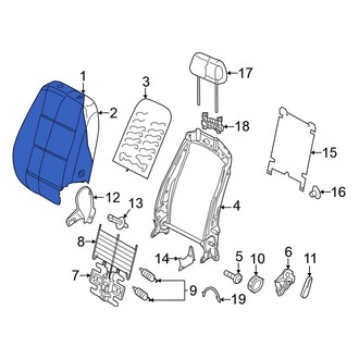 Volkswagen OE - Front Right Seat Back Cushion Cover