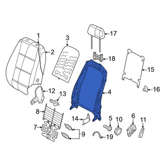 Volkswagen OE - Front Left Seat Back Frame