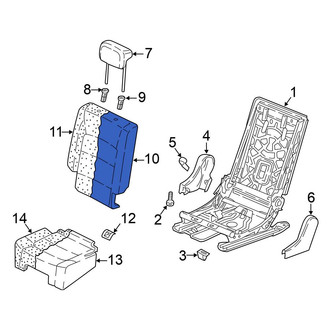 Volkswagen OE - Center Right Seat Back Cushion Cover