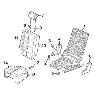 Volkswagen OE - Seats & Tracks - Rear Seat Components (2nd Row Seats, W/O 3rd Row Seats, Right Side)