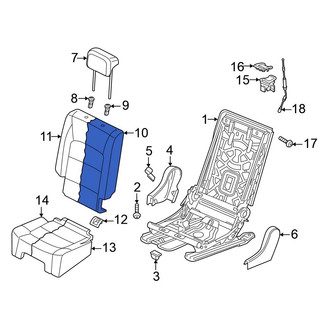 Volkswagen OE - Center Right Seat Back Cushion Cover