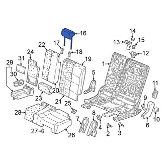 Volkswagen OE - Center Left Headrest