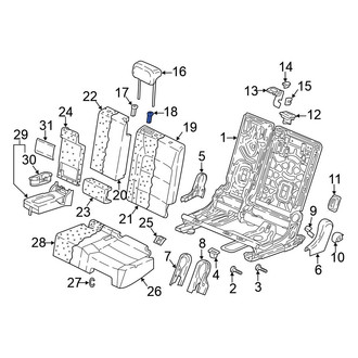 Volkswagen OE - Center Headrest Guide