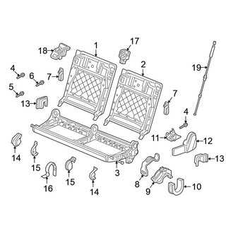 Volkswagen OE - Seats & Tracks - Rear Seat Components (3rd Row Seats, Frame and Components)