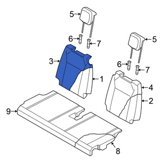 Volkswagen OE - Rear Right Seat Back Cushion Cover