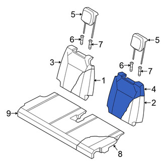 Volkswagen OE - Rear Left Seat Back Cushion Cover