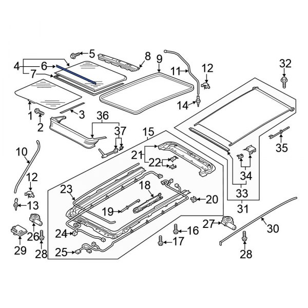 Sunroof Glass Seal