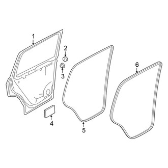 Volkswagen OE - Rear Door - Door & Components