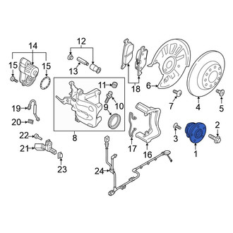 Volkswagen OE - Front Wheel Bearing and Hub Assembly