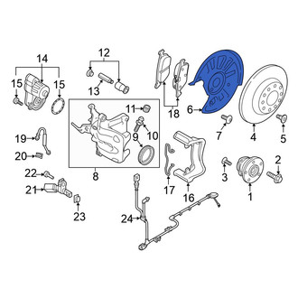 Volkswagen OE - Rear Right Brake Dust Shield