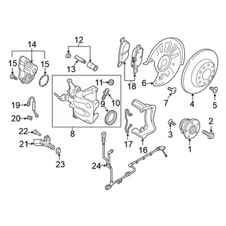 Volkswagen OE - Rear Suspension - Brake Components (FWD)