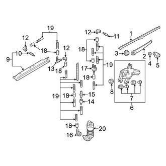 Volkswagen OE - Lift Gate - Wiper & Washer Components