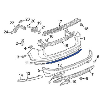 Volkswagen OE - Rear Center Bumper Trim
