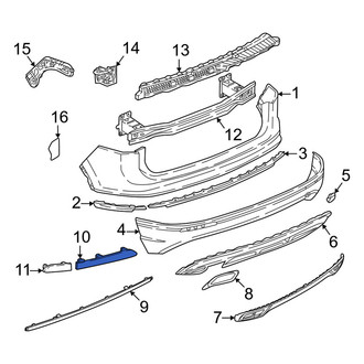 Volkswagen OE - Rear Left Inner Reflector Panel