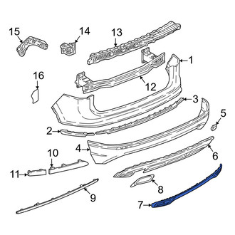 Volkswagen OE - Rear Upper Center Bumper Trim