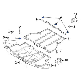 Volkswagen OE - Front Radiator Support Splash Shield Nut