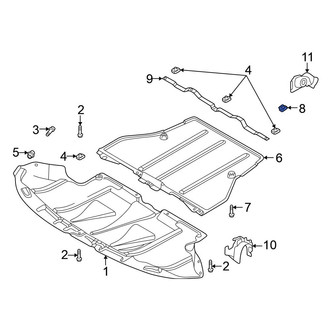 Volkswagen OE - Front Radiator Support Splash Shield Nut