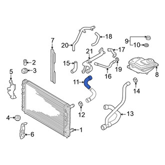 Volkswagen OE - Upper Radiator Coolant Hose