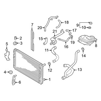 Volkswagen OE - Cooling - Radiator & Components (1.8L)