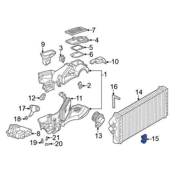 HVAC Heater Core Grommet