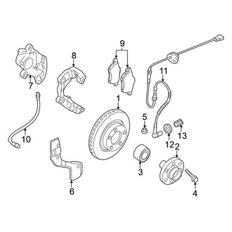 Volkswagen OE - Front Suspension - Brake Components