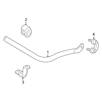 Volkswagen OE - Front Suspension - Stabilizer Bar & Components (4 Motion / GLS / GLX Sedan)