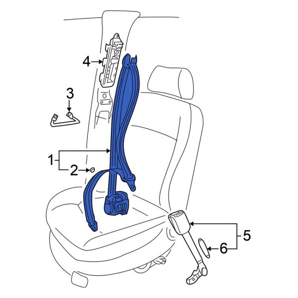 Seat Belt Lap and Shoulder Belt