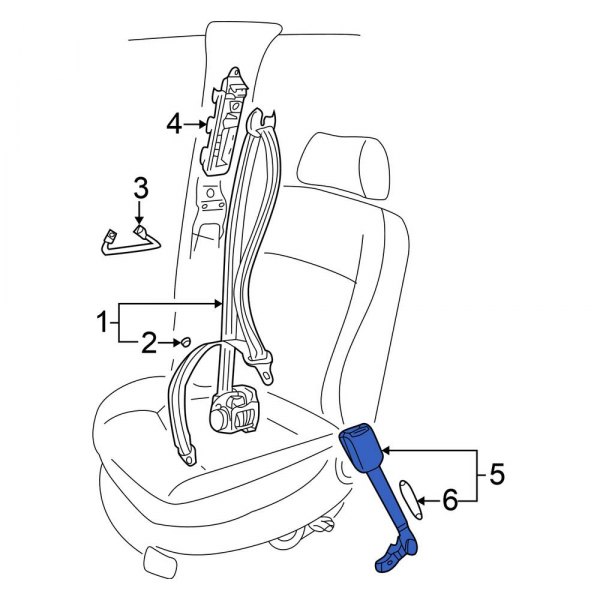 Seat Belt Receptacle