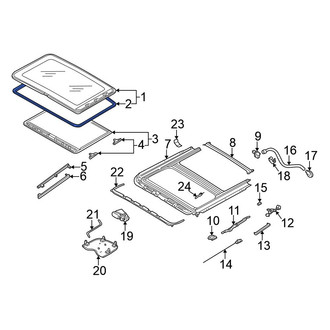 Volkswagen OE - Sunroof Glass Seal