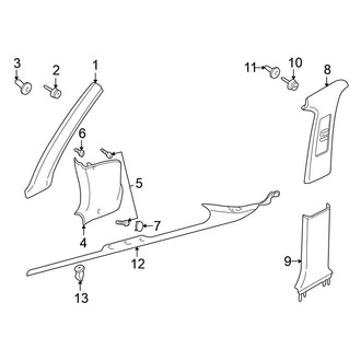 Volkswagen OE - Pillars, Rocker & Floor - Interior Trim (4 Motion / GLS / GLX Wagon)