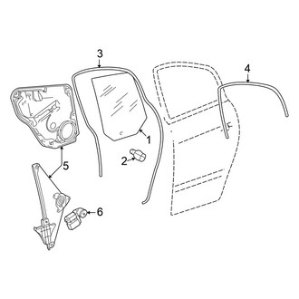 Volkswagen OE - Rear Door - Glass & Hardware (4 Motion / GLS / GLX)