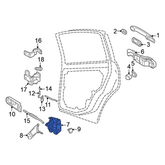 Volkswagen OE - Rear Right Door Latch Assembly