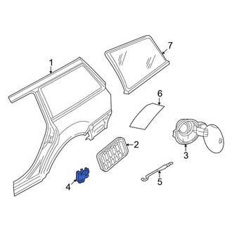 Volkswagen OE - Rear Fuel Filler Door Lock Actuator