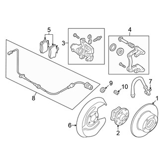 Volkswagen OE - Rear Suspension - Brake Components