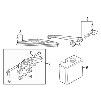 Volkswagen OE - Lift Gate - Wiper & Washer Components (GLS / GLS 4 Motion / GLX / GLX 4 Motion Wagon)