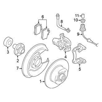 Volkswagen OE - Rear Suspension - Brake Components (GLX AWD)