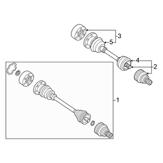 Volkswagen OE - Rear Suspension - Drive Axles (AWD 2.8L)