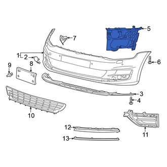 Volkswagen OE - Front Right Bumper Cover Support Rail