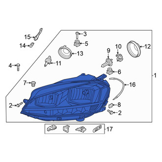 Volkswagen OE - Front Left Headlight Assembly