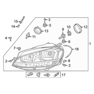 Volkswagen OE - Front Lamps - Headlamps