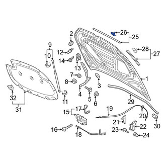 Volkswagen OE - Hood Seal Clip