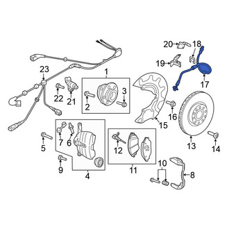 Volkswagen OE - Front Brake Hydraulic Hose