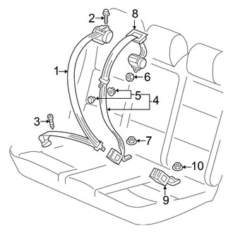 Volkswagen OE - Restraint Systems - Rear Seat Belts
