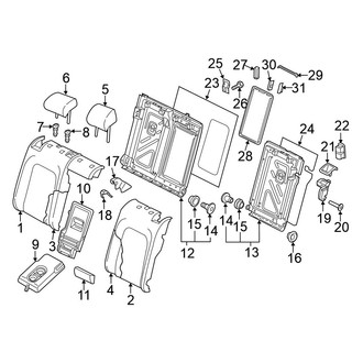 Volkswagen OE - Seats & Tracks - Rear Seat Components (Seat Back)